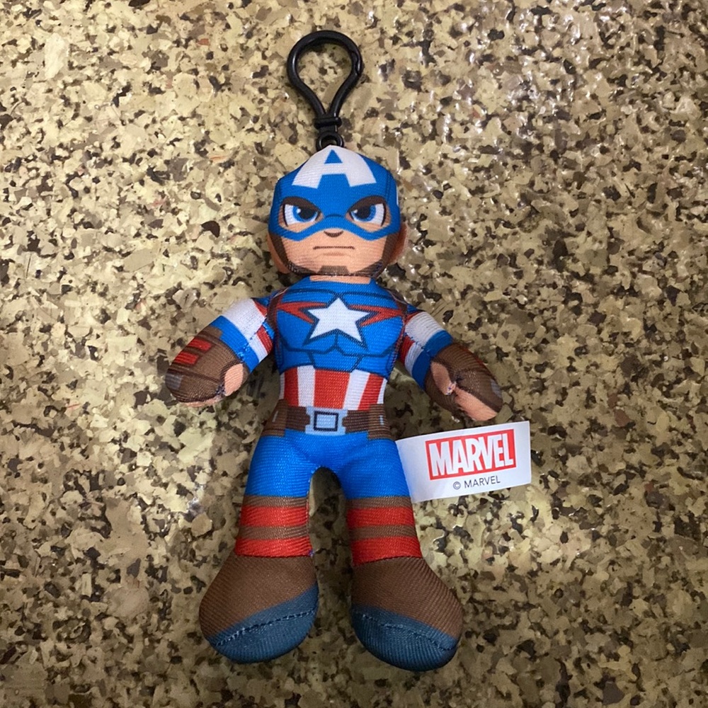 Marvel Captain America bag tag/keychain plush